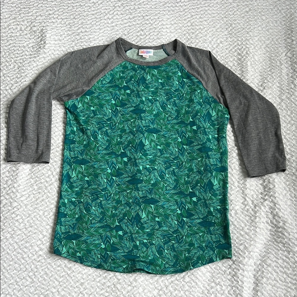 LuLaRoe Green and Gray Women's Top *